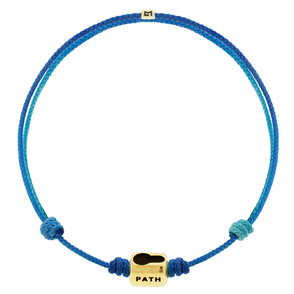 Luis Morais UNLOCK PATH Spider Ingot On Blue Ombre Cord Bracelet