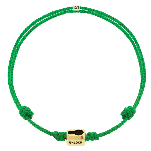 Luis Morais UNLOCK PATH Spider Ingot On Evergreen Cord Bracelet