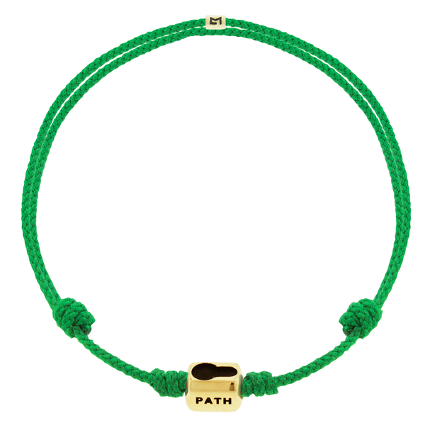 Luis Morais UNLOCK PATH Spider Ingot On Evergreen Cord Bracelet