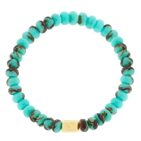 luis morais Yin Yang Ingot on Copper Jasper Bead Bracelet