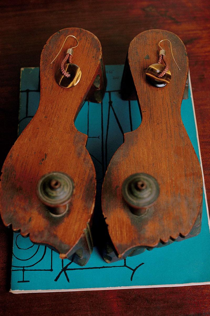 Lukhanyo Mdingi LM X PICHULIK - TIGERS EYE EARRINGS
