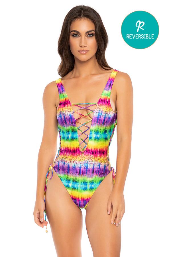 Luli Fama Afterglow Cheeky Bottom Open Side One-Piece - Reversible – Luli Fama