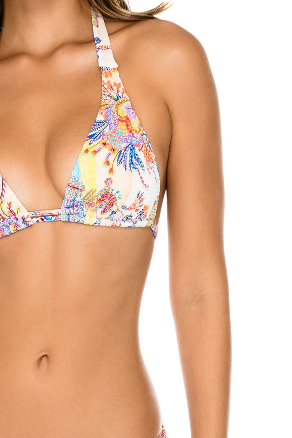 Luli Fama Alcazar Triangle Halter Top And Full-Coverage Bottom – Luli Fama