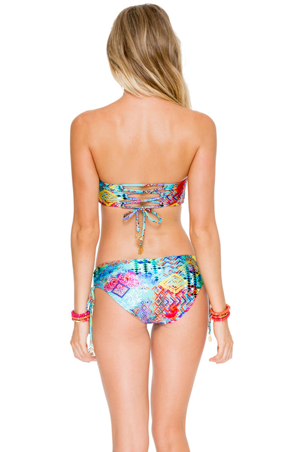 Luli Fama CAYO HUESO SO CLOSE - Angela Underwire Bandeau Top & Drawstring Side F – Luli Fama