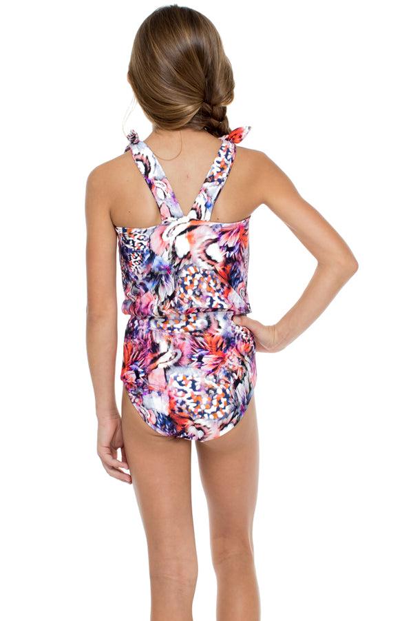 Luli Fama CIENFUEGOS - Flouncy Knot One Piece • Multicolor – Luli Fama