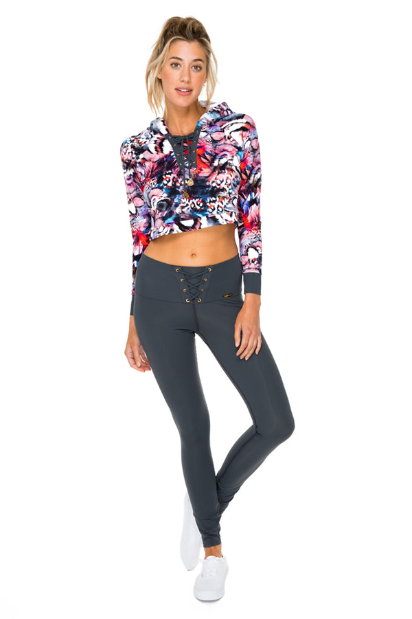 luli fama CIENFUEGOS - Grommet Cropped Hoodie Jacket & Grommet Center Legging • – Luli Fama