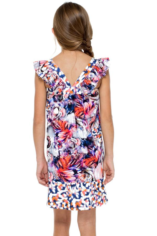 Luli Fama CIENFUEGOS - Ruffle Short Dress • Multicolor – Luli Fama