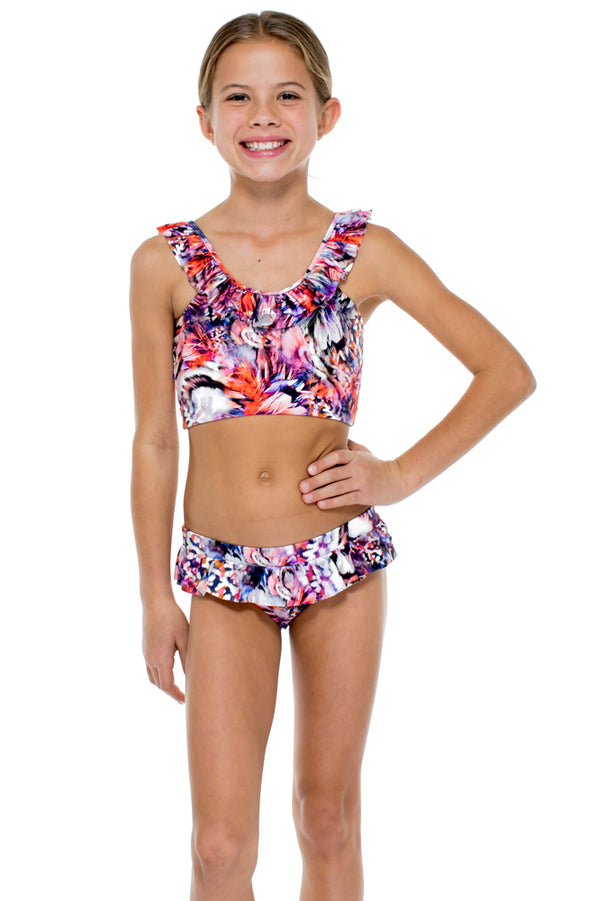 luli fama CIENFUEGOS - Ruffle Tankini • Multicolor – Luli Fama