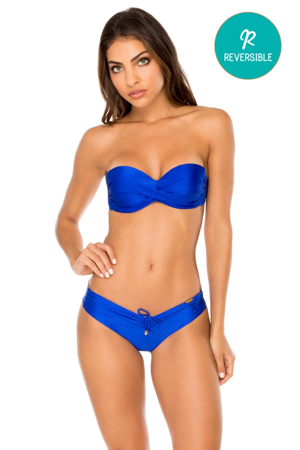 luli fama COSITA BUENA - Underwire Push Up Bandeau Top & Drawstring Ruched Brazi – Luli Fama