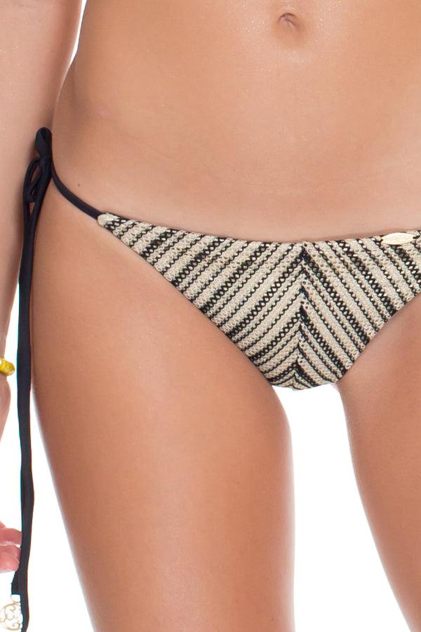 Luli Fama DESERT BABE - Triangle Top & Seamless Brazilian Ruched Back Tie Side • – Luli Fama