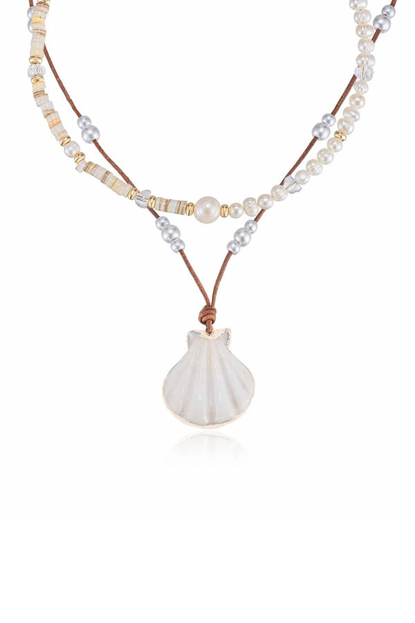 Luli Fama ETTIKA - Beach Days Shell Pendant Necklace Set • Gold – Luli Fama