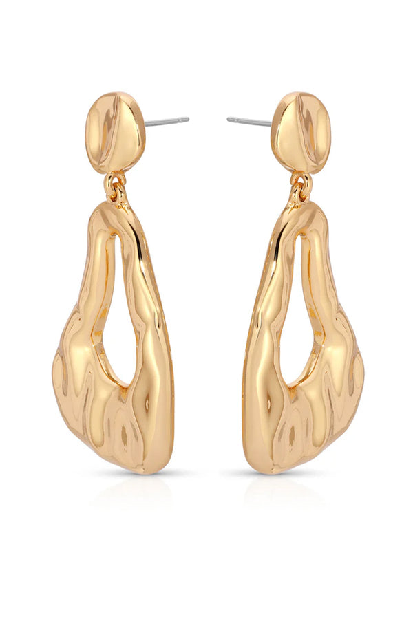 Luli Fama ETTIKA - Molten Drop Earrings • Gold – Luli Fama
