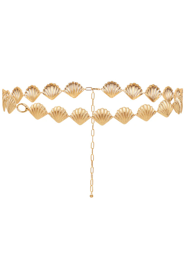 Luli Fama ETTIKA - Scallop Shell Waist Chain • Gold – Luli Fama
