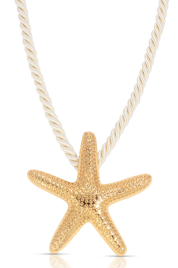 Luli Fama ETTIKA - Starfish Statement Pendant Necklace • Gold – Luli Fama