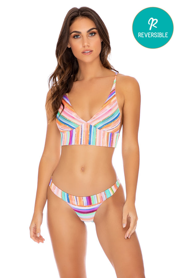 luli fama Heat Waves: Cross Back Bustier Top & Moderate Bottom – Luli Fama