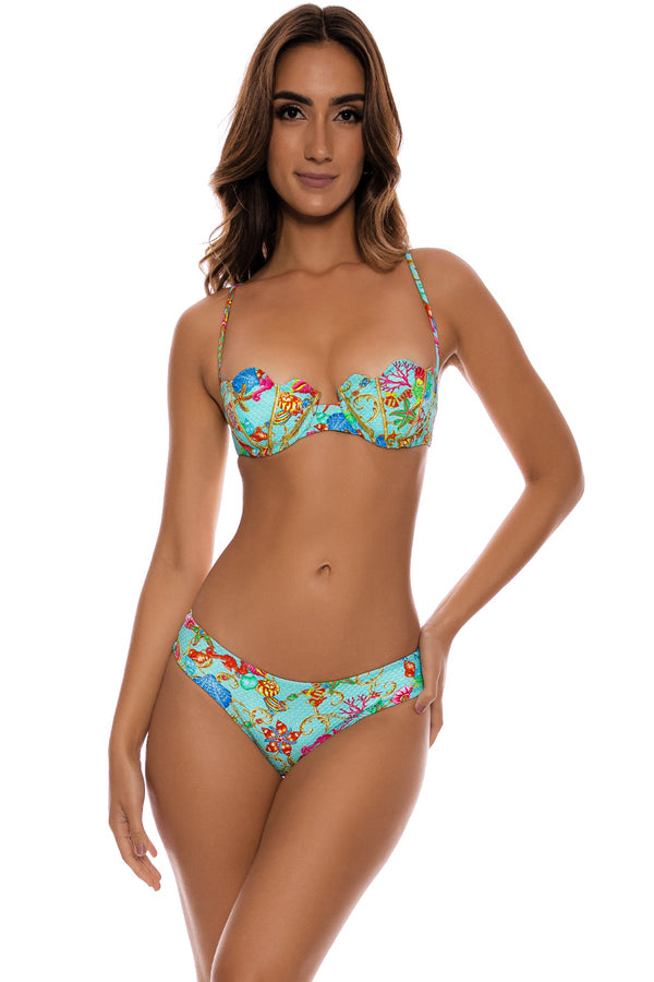 luli fama IL MARE - Scalloped Balconette Top & Seamless Full Ruched Back Bottom – Luli Fama
