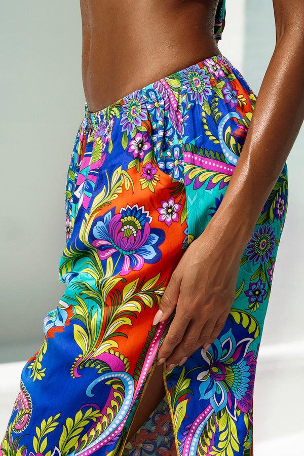 Luli Fama IN THE GROOVE - Reversible Triangle Halter & Jogger Pant • Multicolor – Luli Fama