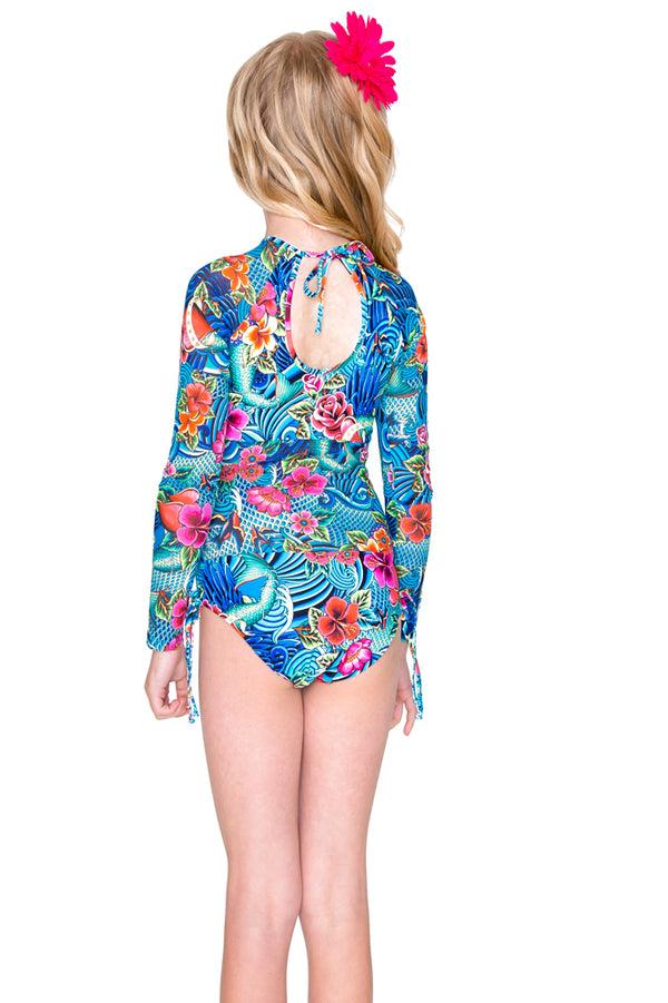 Luli Fama INKED BABE - Ink Mesh Rush Guard One Piece • Multicolor – Luli Fama