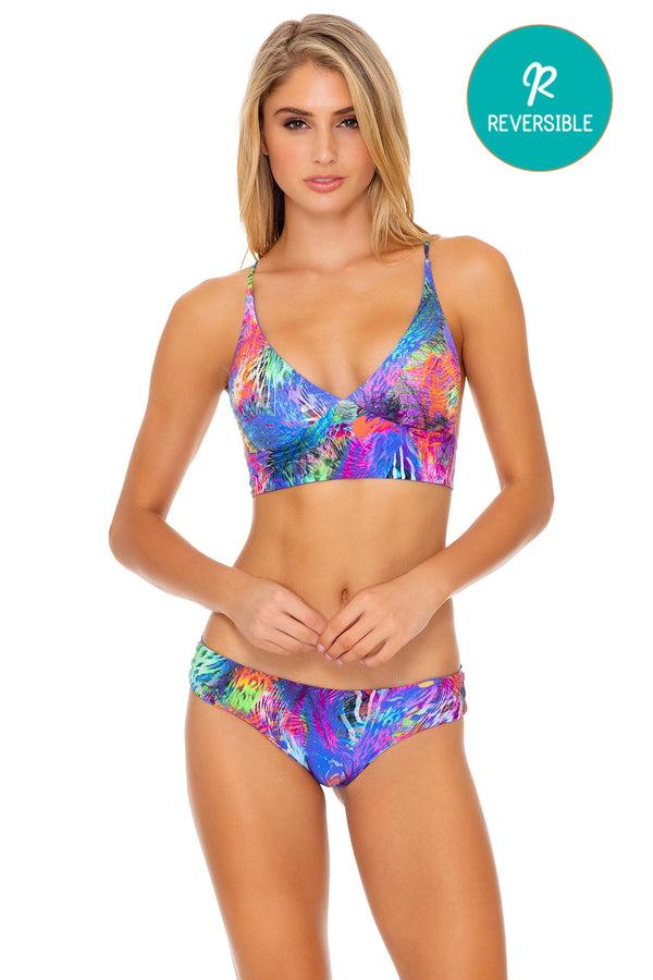 luli fama ISLA HOLBOX - Cross Back Bustier Top & Seamless Full Ruched Back Botto – Luli Fama