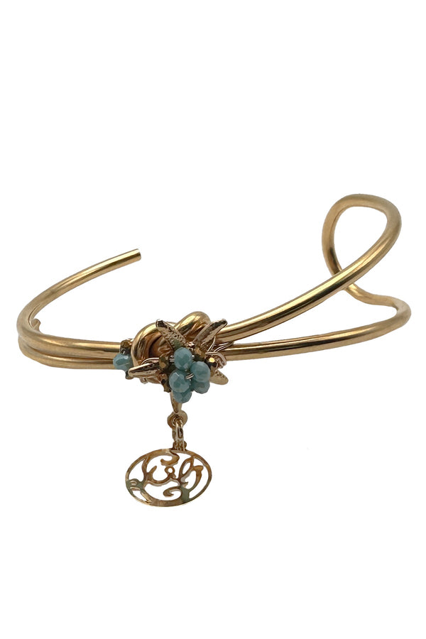 Luli Fama JEWELRY - Aqua And Gold Bracelet • Gold – Luli Fama
