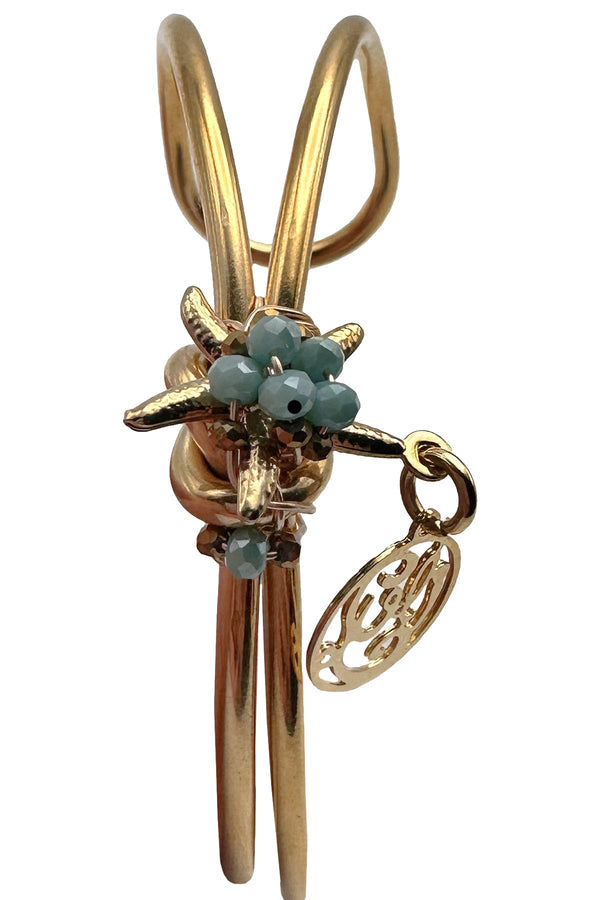 Luli Fama JEWELRY - Aqua And Gold Bracelet • Gold – Luli Fama