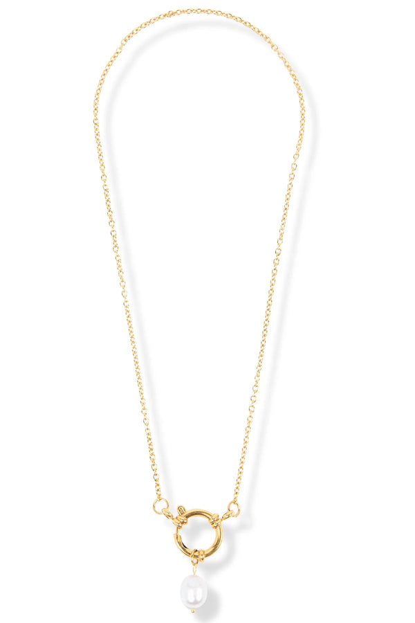 Luli Fama JEWELRY - Dorit Pearl Necklace • Gold – Luli Fama