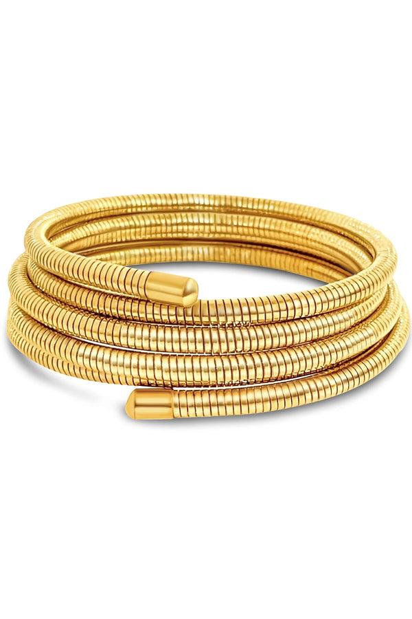 Luli Fama JEWELRY - Krishna Coil Wrap Bracelet • Gold – Luli Fama
