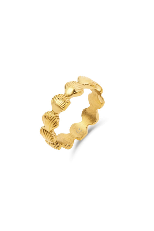 luli fama JEWELRY - Libby Shell Ring • Gold – Luli Fama