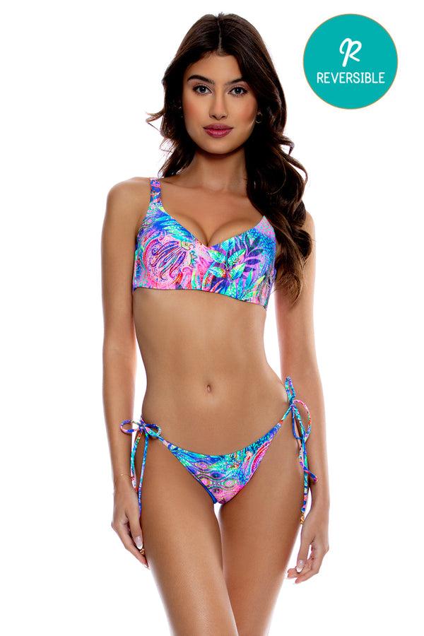 luli fama JUNGLE FEVER - Underwire Tank Top & Seamless Full Tie Side Bottom • Mu – Luli Fama