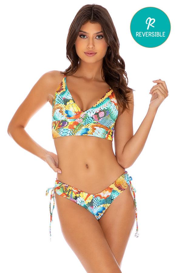 luli fama Just Wing It: Bustier Top & Drawstring Side Bottom – Luli Fama