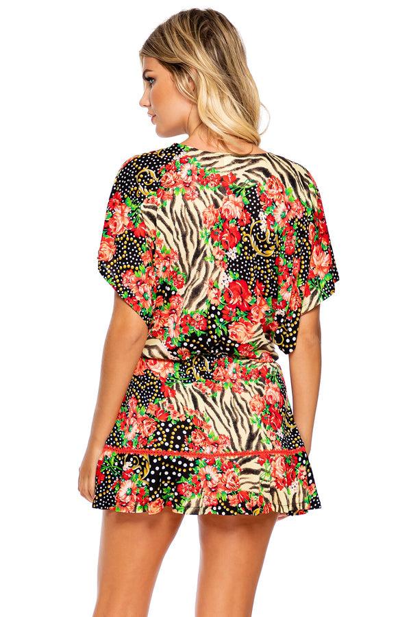 Luli Fama LA VIDA ES UN CARNAVAL - Playera Ruffle Dress • Multicolor – Luli Fama