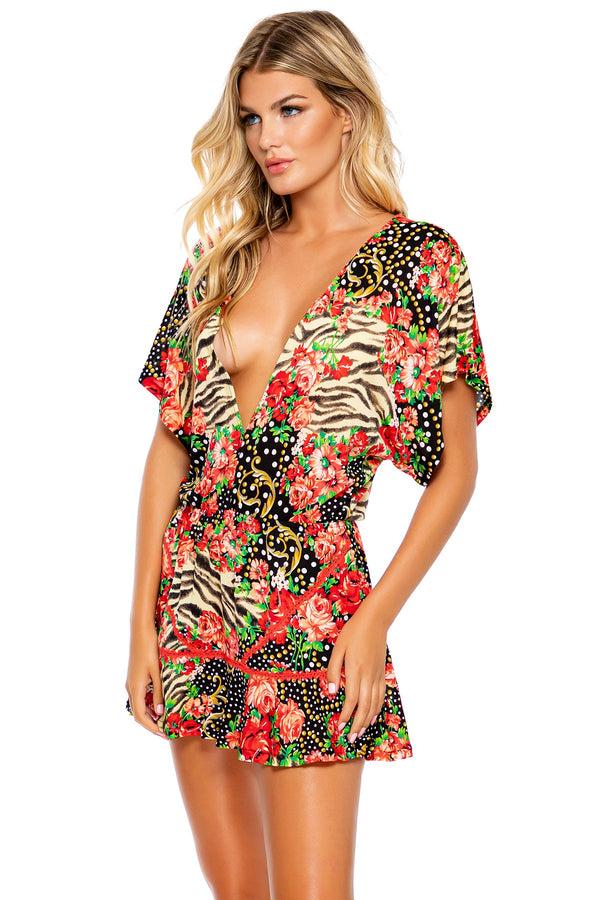 Luli Fama LA VIDA ES UN CARNAVAL - Playera Ruffle Dress • Multicolor – Luli Fama