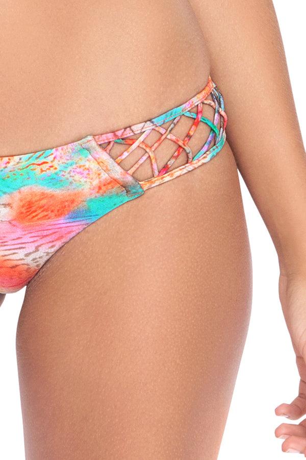 Luli Fama LIBERTAD TORNASOL - Crossed Multi Strings Halter Top & Hot Buns Bottom – Luli Fama