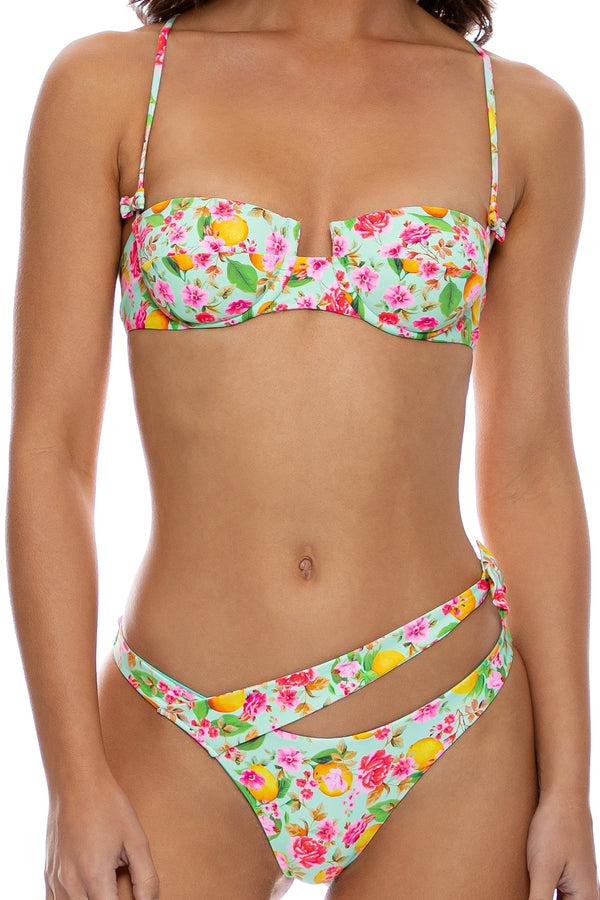 Luli Fama LIMONCELLO - Sweetheart Balconette & Asymetrical Side Bow Bottom • Mul – Luli Fama