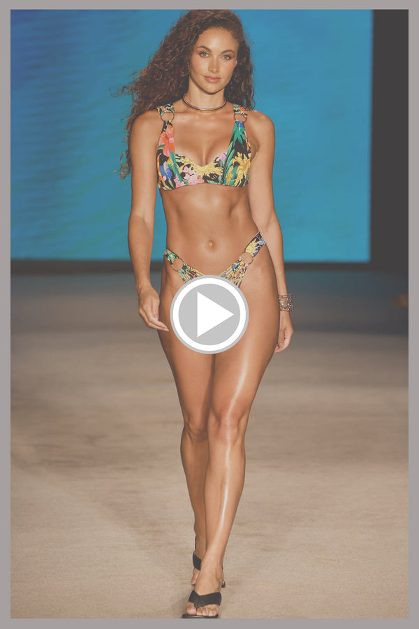 Luli Fama LOVE BY THE SUN - Wide Strap Ring Underwire Top & Ring Strappy Ruched – Luli Fama