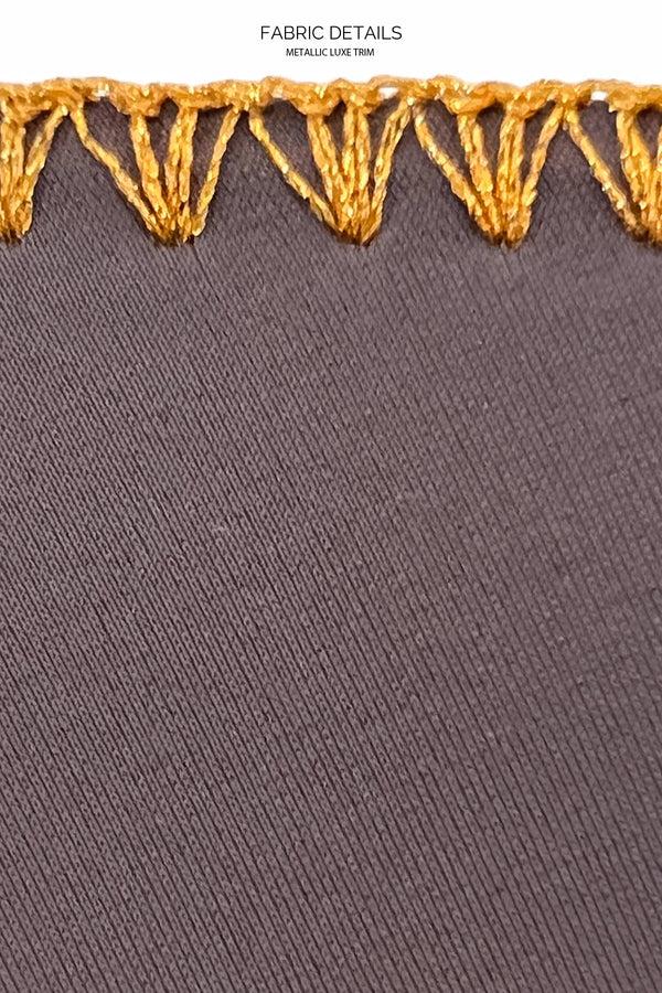 Luli Fama LULI CHIC - Luxe Stitch Free Form Bandeau Top & Sarong Mini Skirt • Pi – Luli Fama