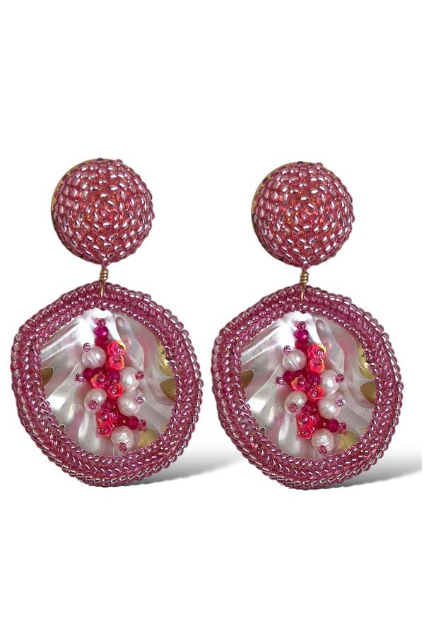 luli fama Cefalú Earring in Pink - Jewelry - Luli Fama