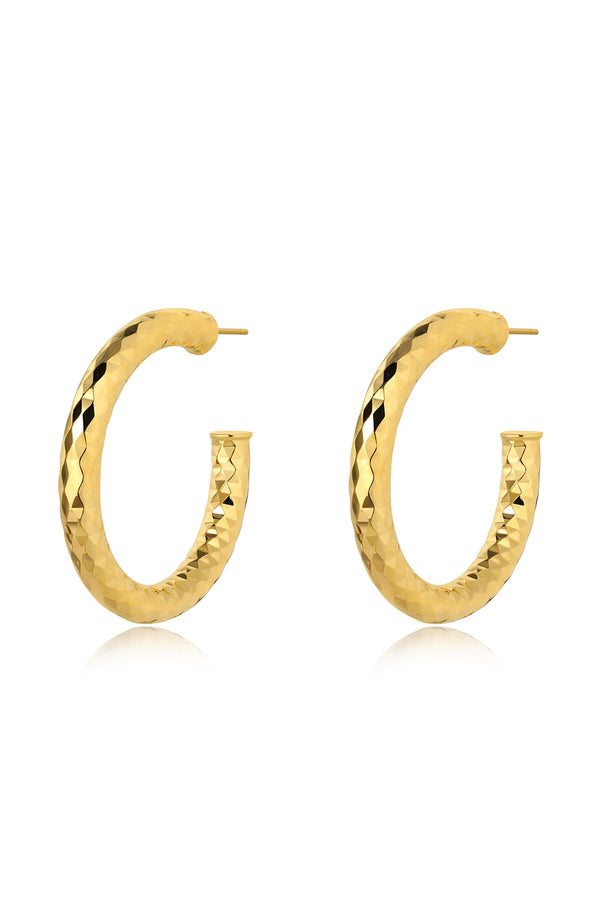 luli fama JEWELRY - Madisen Hoops • Gold – Luli Fama