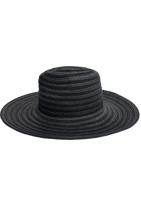 Luli Fama LULI HAT - Metallic Bell Brim Fedora • Black On Black – Luli Fama