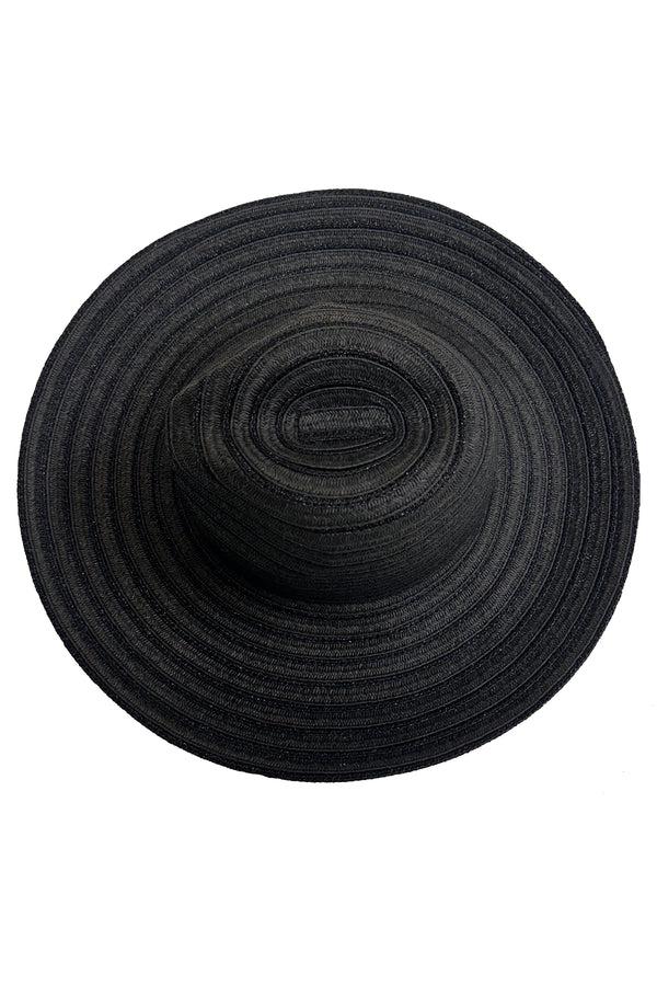 Luli Fama LULI HAT - Metallic Bell Brim Fedora • Black On Black – Luli Fama