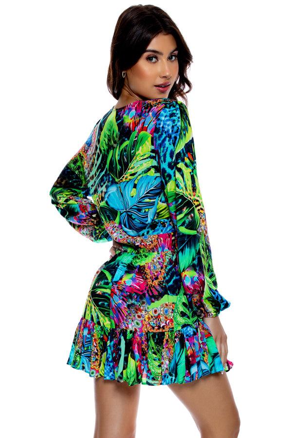 Luli Fama LULI'S SELVA - Short Dress • Multicolor – Luli Fama