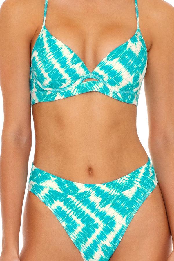 Luli Fama MERMAID WISHES - Underwire Top & High Leg Banded Waist Bottom • Multic – Luli Fama