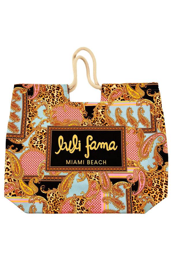 luli fama MIAMI DAYDREAM - Canvas Bag Miami Beach • Multicolor – Luli Fama