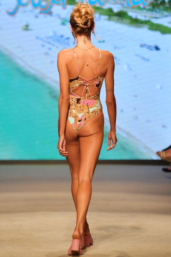 Luli Fama MIAMI DAYDREAM - Double Loop Bandeau One Piece & Double Loop Bandeau O – Luli Fama