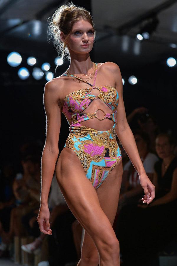 Luli Fama MIAMI DAYDREAM - Double Loop Bandeau One Piece & Double Loop Bandeau O – Luli Fama