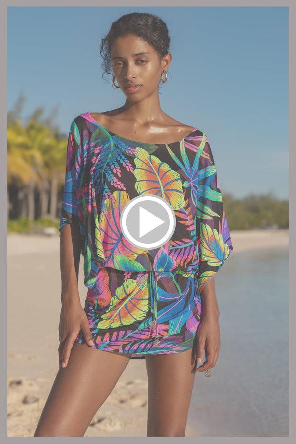 Luli Fama NEON NIGHTS - South Beach Dress • Multicolor – Luli Fama