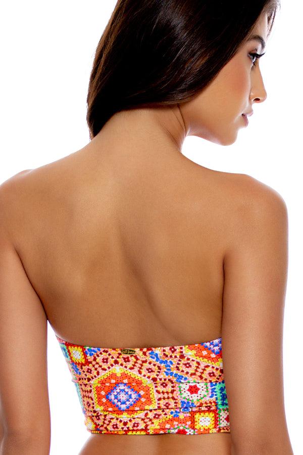 Luli Fama RETRO LULI Adjustable Tie Side Tube Top & Ruched Bottom – Luli Fama