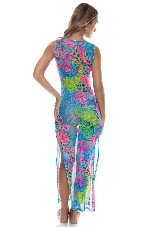 Luli Fama SEAGLASS FANTASY - Maxi Tank Dress • Multicolor – Luli Fama