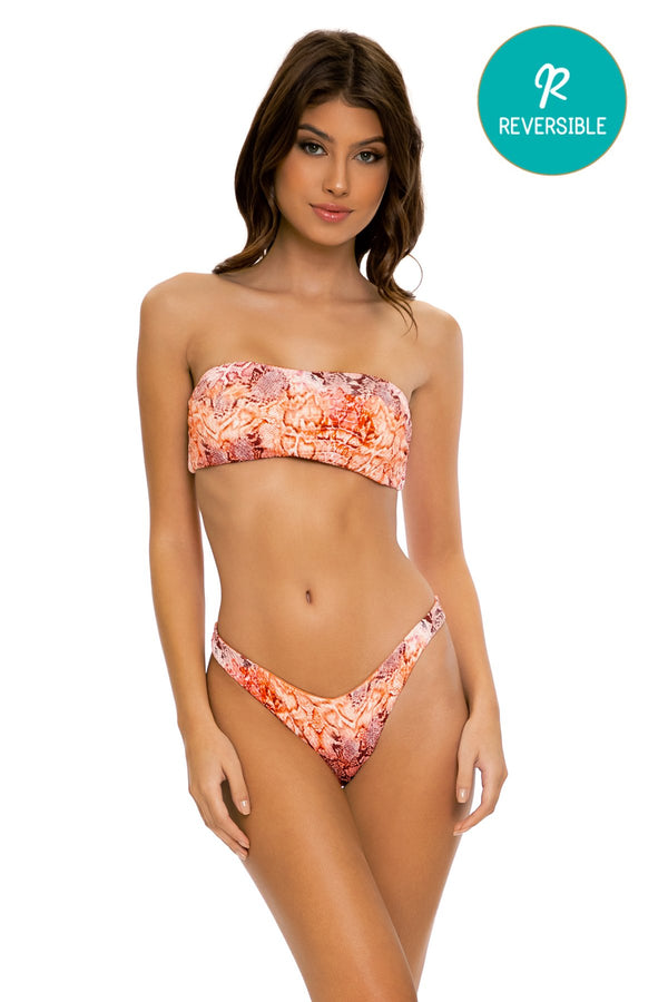 luli fama Skins Reversible High-Cut Bikini Bottom and Bandeau Top – Luli Fama