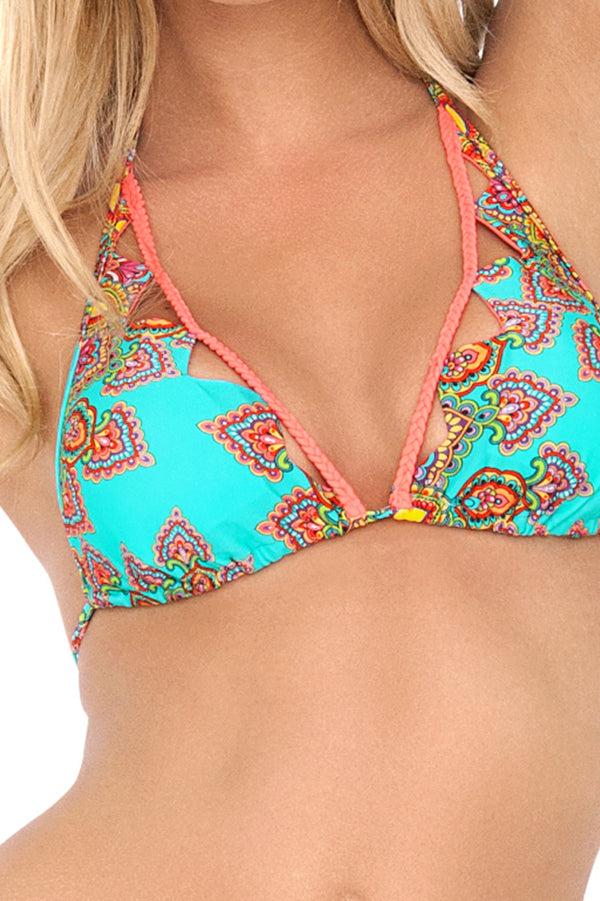 Luli Fama SUEÑOS ESTRELLADOS - Cut Out Halter Top & Reversible Zig Zag Open Side – Luli Fama